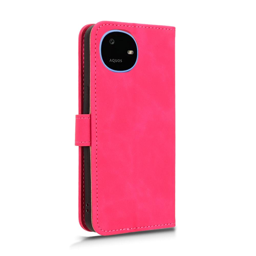 For Sharp Aquos wish6 Skin Feel Magnetic Flip Leather Phone Case(Rose Red)