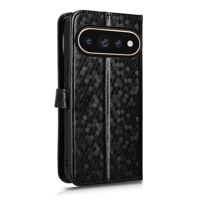For Google Pixel 11 / 11 Pro Honeycomb Dot Texture Leather Phone Case - Black - EDA004738710A