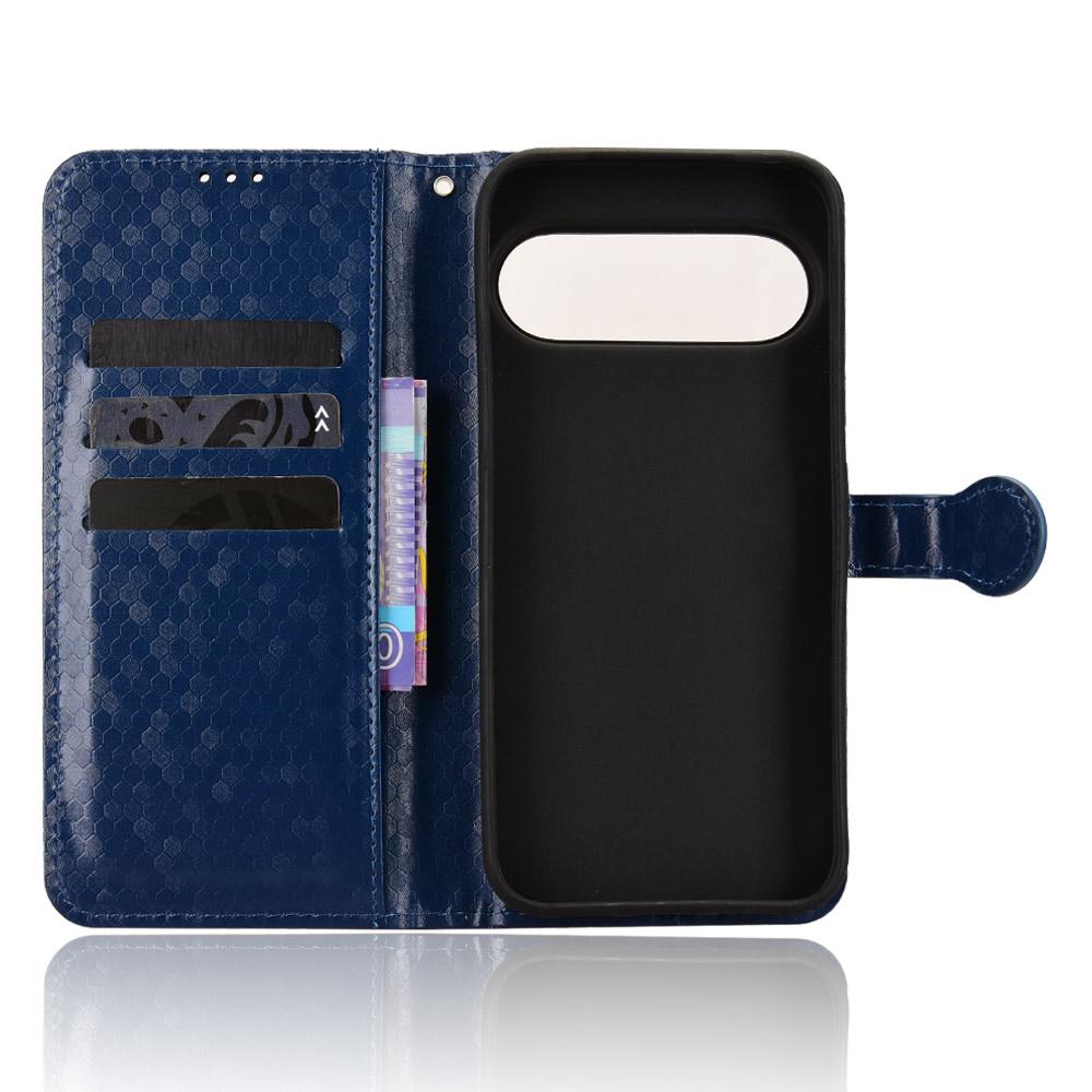 For Google Pixel 11 / 11 Pro Honeycomb Dot Texture Leather Phone Case - Blue - EDA004738710C
