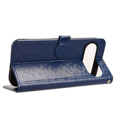 For Google Pixel 11 / 11 Pro Honeycomb Dot Texture Leather Phone Case - Blue - EDA004738710C