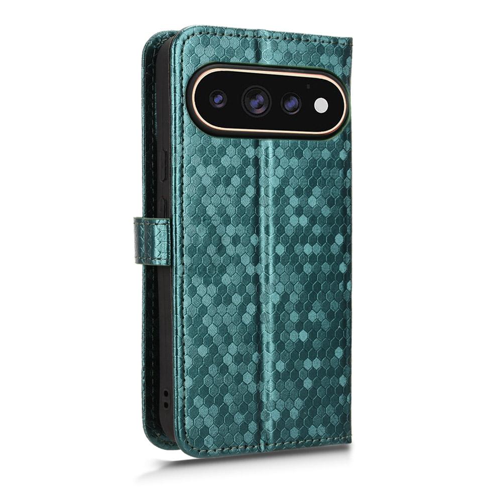 For Google Pixel 11 / 11 Pro Honeycomb Dot Texture Leather Phone Case - Green - EDA004738710D