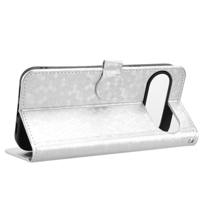 For Google Pixel 11 / 11 Pro Honeycomb Dot Texture Leather Phone Case - Silver - EDA004738710E
