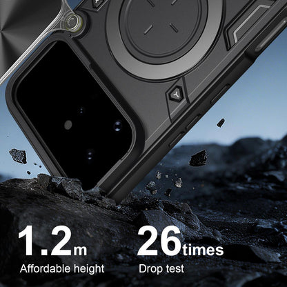 For Infinix Note 60 Ultra 5G CD Texture Sliding Camshield Magnetic Holder Phone Case - Black - EDA004742718B