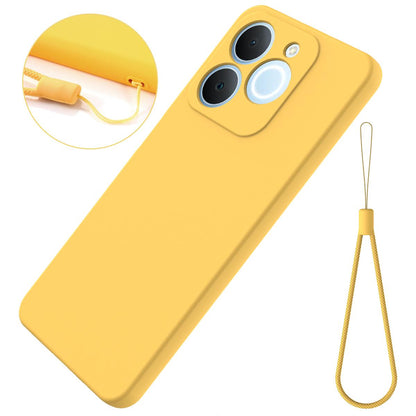 For Realme P4 Lite 4G Solid Color Liquid Silicone Dropproof Full Coverage Phone Case - Yellow - EDA004760167B