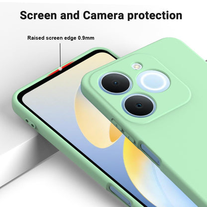 For Realme P4 Lite 4G Solid Color Liquid Silicone Dropproof Full Coverage Phone Case - Green - EDA004760167D