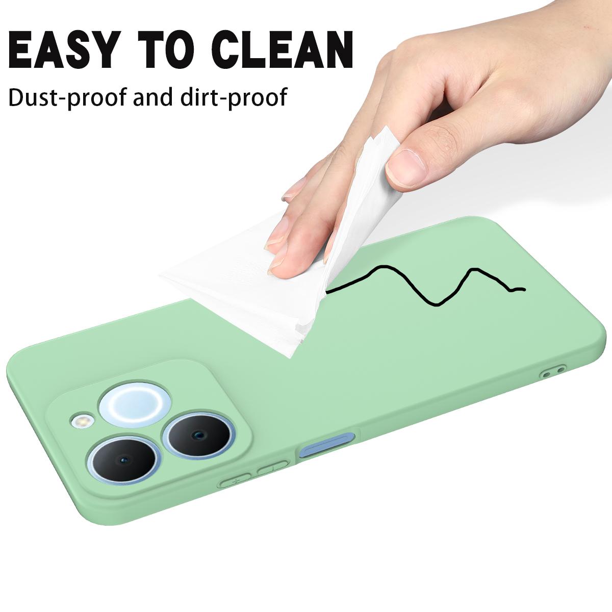 For Realme P4 Lite 4G Solid Color Liquid Silicone Dropproof Full Coverage Phone Case - Green - EDA004760167D