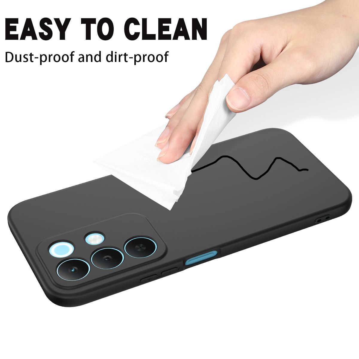 For Realme P3 Lite 5G Solid Color Liquid Silicone Dropproof Full Coverage Phone Case - Black - EDA004760168A