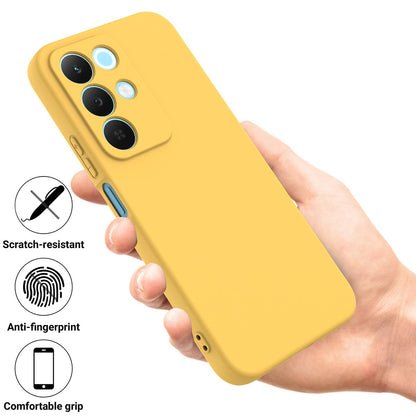 For Realme P3 Lite 5G Solid Color Liquid Silicone Dropproof Full Coverage Phone Case - Yellow - EDA004760168B