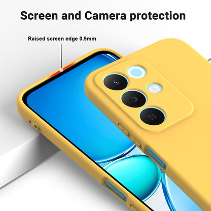 For Realme P3 Lite 5G Solid Color Liquid Silicone Dropproof Full Coverage Phone Case - Yellow - EDA004760168B