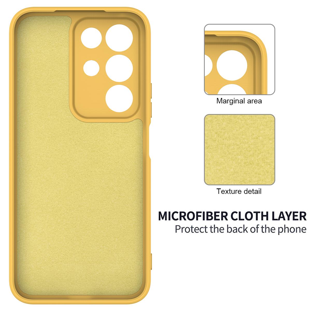 For Realme P3 Lite 5G Solid Color Liquid Silicone Dropproof Full Coverage Phone Case - Yellow - EDA004760168B