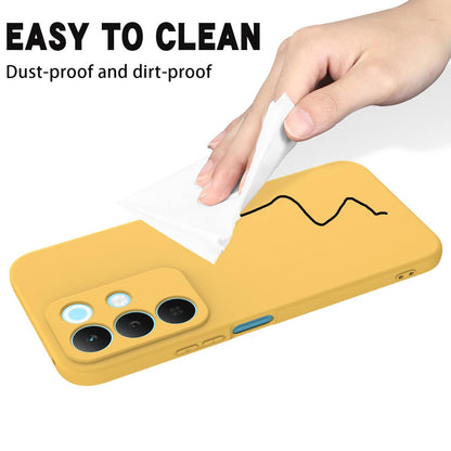 For Realme P3 Lite 5G Solid Color Liquid Silicone Dropproof Full Coverage Phone Case - Yellow - EDA004760168B