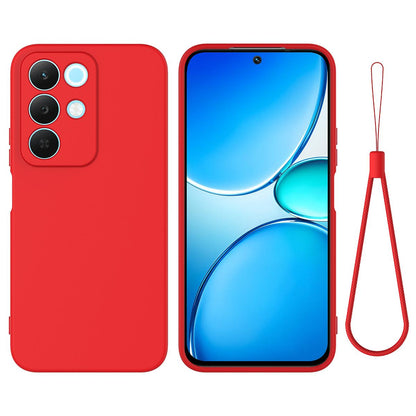 For Realme P3 Lite 5G Solid Color Liquid Silicone Dropproof Full Coverage Phone Case - Red - EDA004760168C