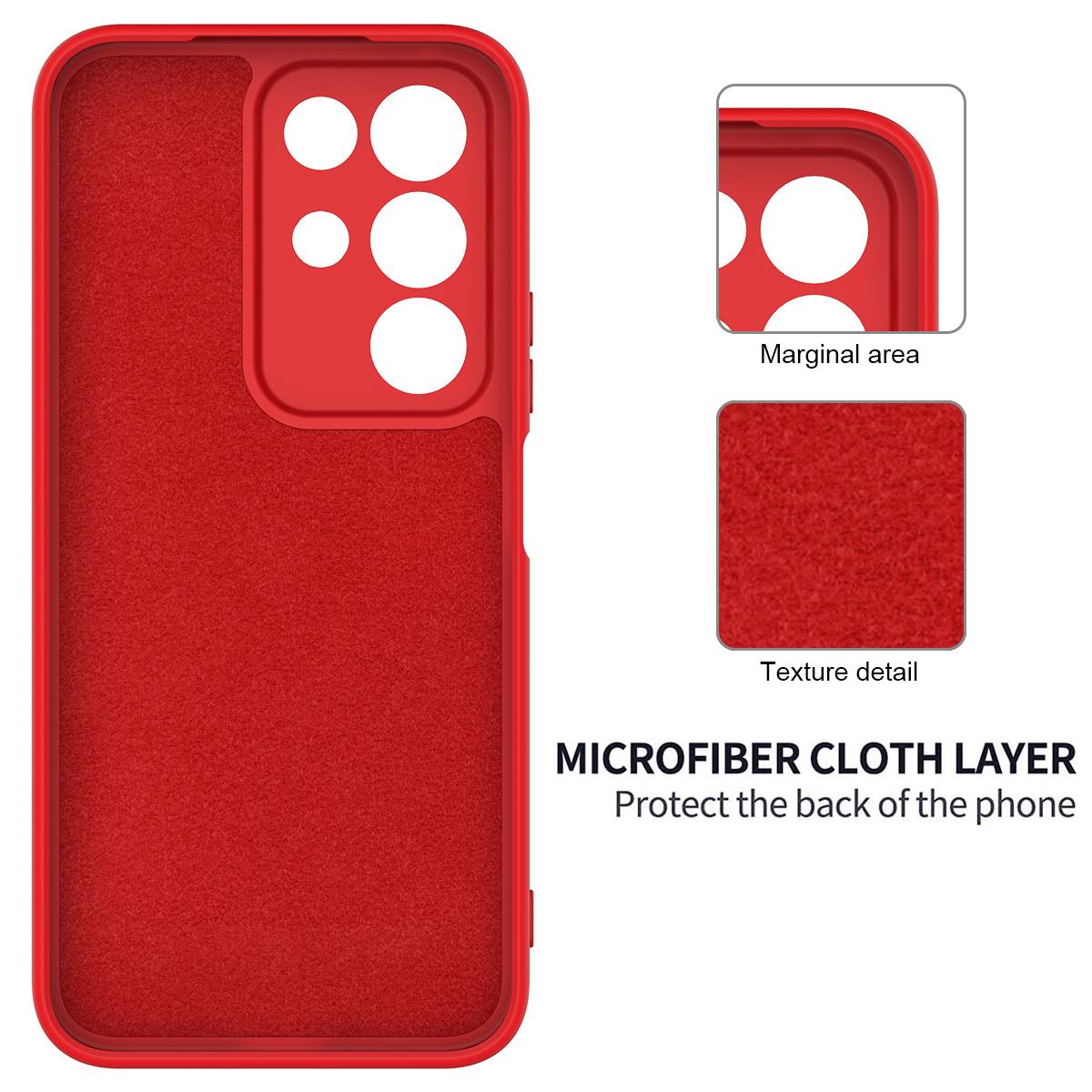 For Realme P3 Lite 5G Solid Color Liquid Silicone Dropproof Full Coverage Phone Case - Red - EDA004760168C