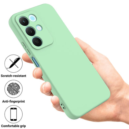 For Realme P3 Lite 5G Solid Color Liquid Silicone Dropproof Full Coverage Phone Case - Green - EDA004760168D