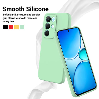 For Realme P3 Lite 5G Solid Color Liquid Silicone Dropproof Full Coverage Phone Case - Green - EDA004760168D