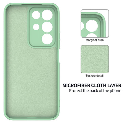For Realme P3 Lite 5G Solid Color Liquid Silicone Dropproof Full Coverage Phone Case - Green - EDA004760168D