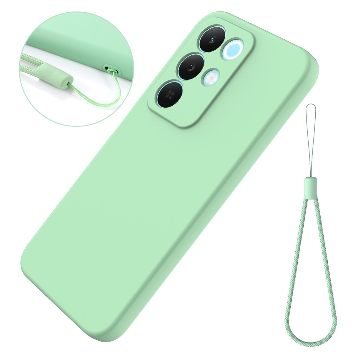 For Realme P3 Lite 5G Solid Color Liquid Silicone Dropproof Full Coverage Phone Case - Green - EDA004760168D