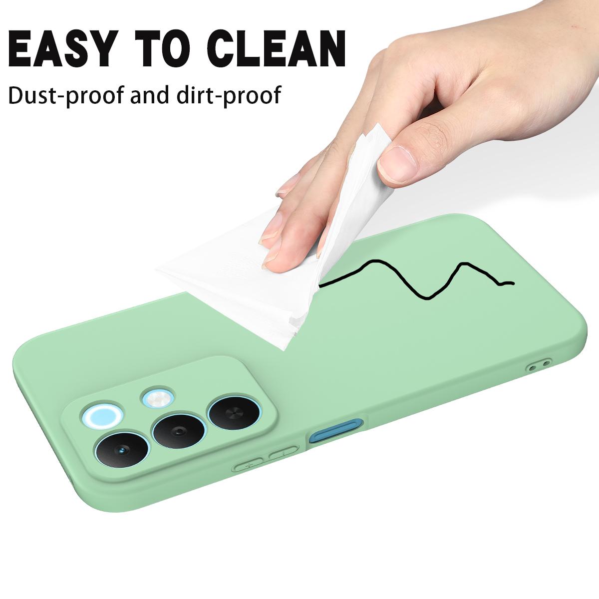 For Realme P3 Lite 5G Solid Color Liquid Silicone Dropproof Full Coverage Phone Case - Green - EDA004760168D