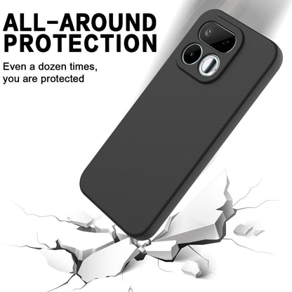 For Realme 16T 5G Solid Color Liquid Silicone Dropproof Full Coverage Phone Case - Black - EDA004760169A