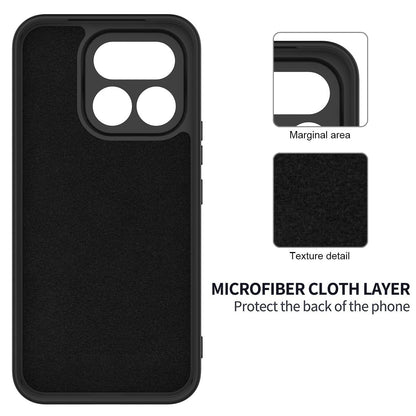 For Realme 16T 5G Solid Color Liquid Silicone Dropproof Full Coverage Phone Case - Black - EDA004760169A