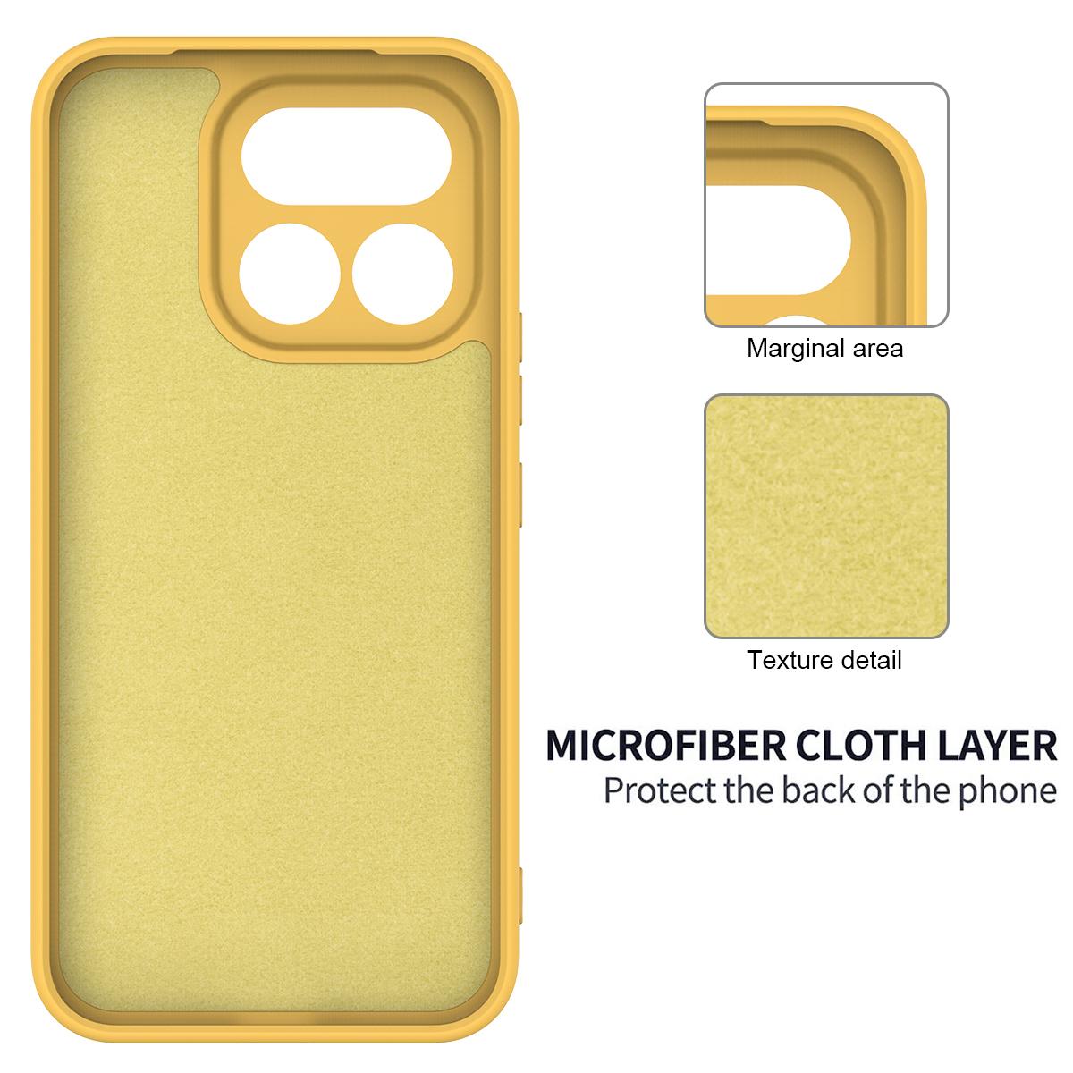 For Realme 16T 5G Solid Color Liquid Silicone Dropproof Full Coverage Phone Case - Yellow - EDA004760169B