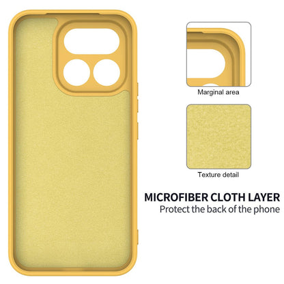 For Realme 16T 5G Solid Color Liquid Silicone Dropproof Full Coverage Phone Case - Yellow - EDA004760169B