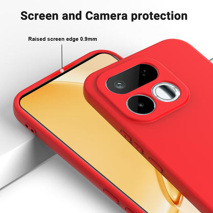 For Realme 16T 5G Solid Color Liquid Silicone Dropproof Full Coverage Phone Case - Red - EDA004760169C