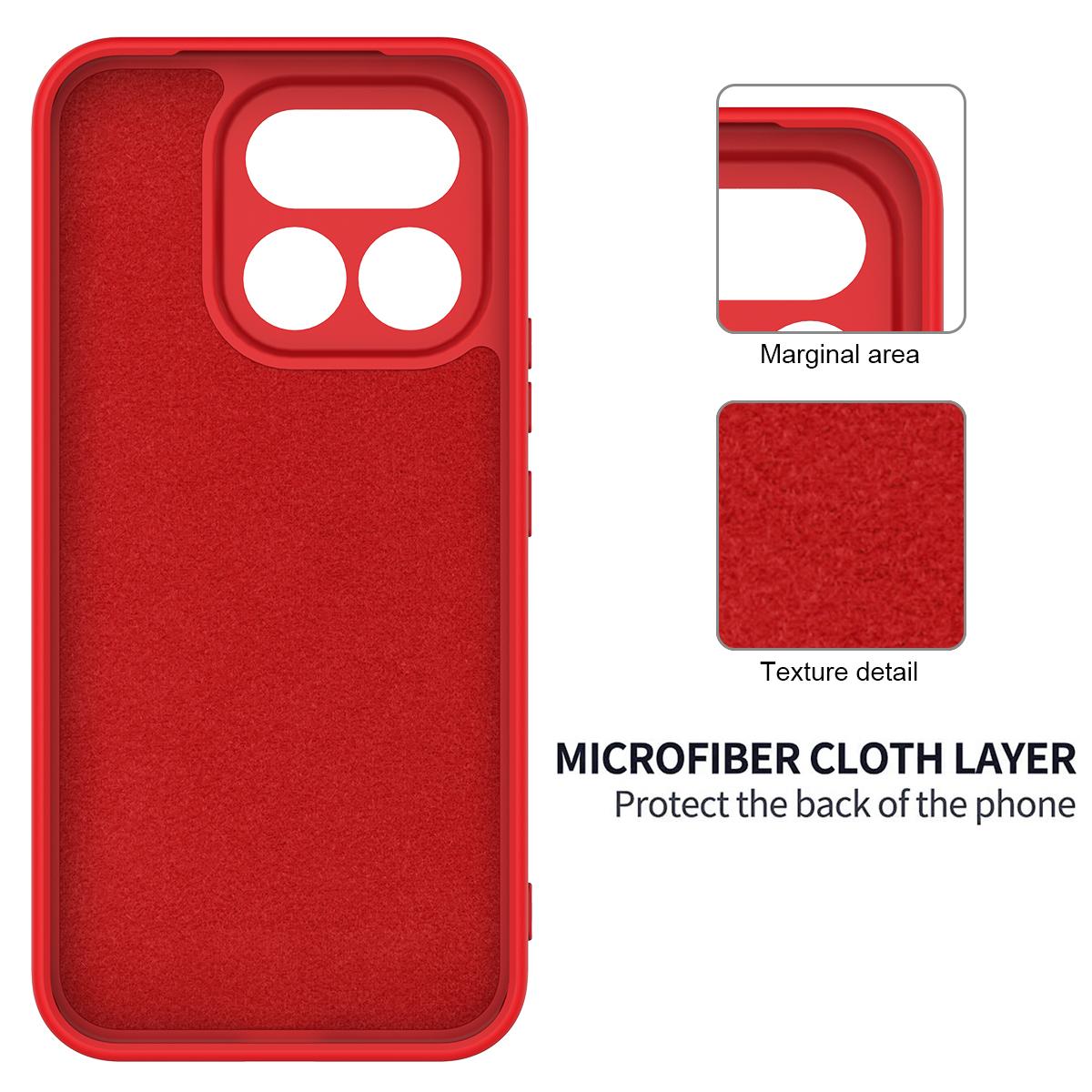For Realme 16T 5G Solid Color Liquid Silicone Dropproof Full Coverage Phone Case - Red - EDA004760169C
