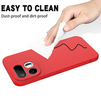 For Realme 16T 5G Solid Color Liquid Silicone Dropproof Full Coverage Phone Case - Red - EDA004760169C