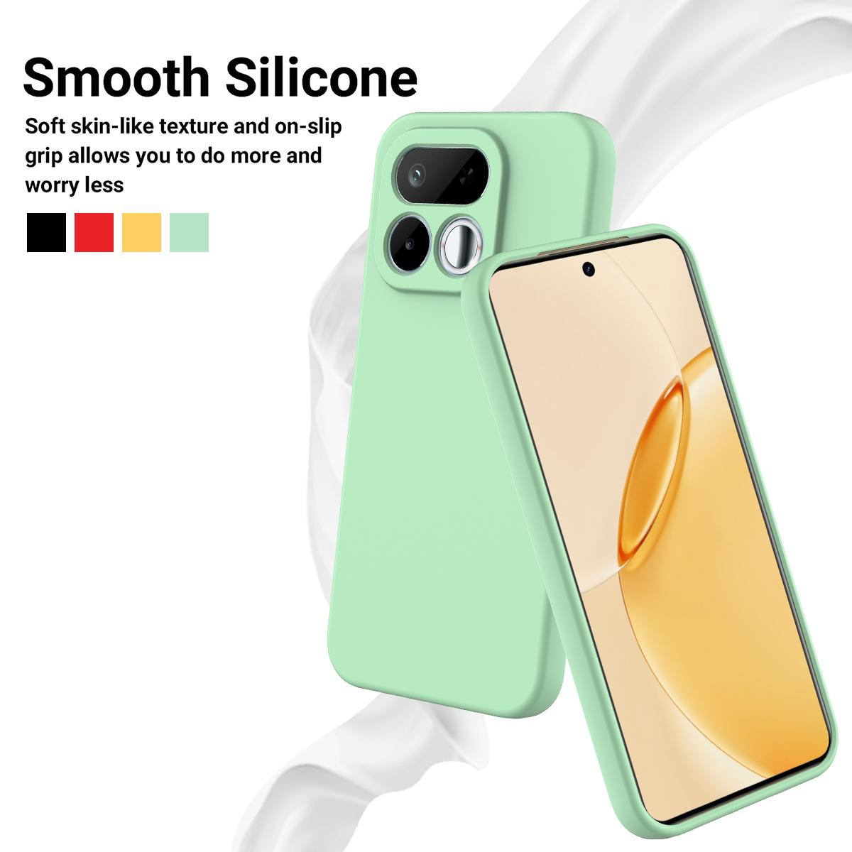 For Realme 16T 5G Solid Color Liquid Silicone Dropproof Full Coverage Phone Case - Green - EDA004760169D