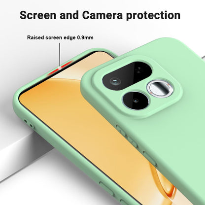 For Realme 16T 5G Solid Color Liquid Silicone Dropproof Full Coverage Phone Case - Green - EDA004760169D