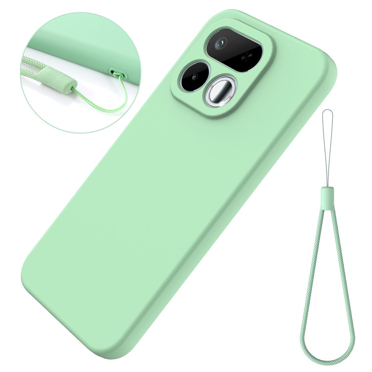 For Realme 16T 5G Solid Color Liquid Silicone Dropproof Full Coverage Phone Case - Green - EDA004760169D