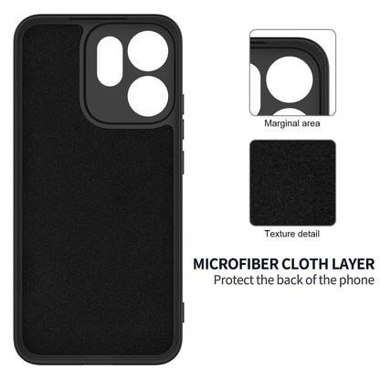 For OPPO Reno16 5G Global Solid Color Liquid Silicone Dropproof Full Coverage Phone Case - Black - EDA004760255A