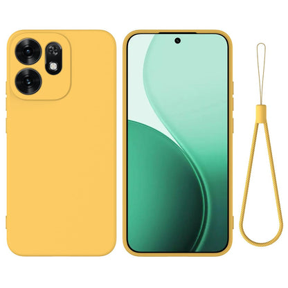 For OPPO Reno16 5G Global Solid Color Liquid Silicone Dropproof Full Coverage Phone Case - Yellow - EDA004760255B