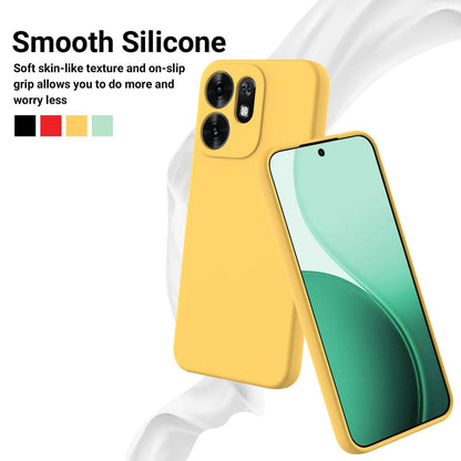 For OPPO Reno16 5G Global Solid Color Liquid Silicone Dropproof Full Coverage Phone Case - Yellow - EDA004760255B