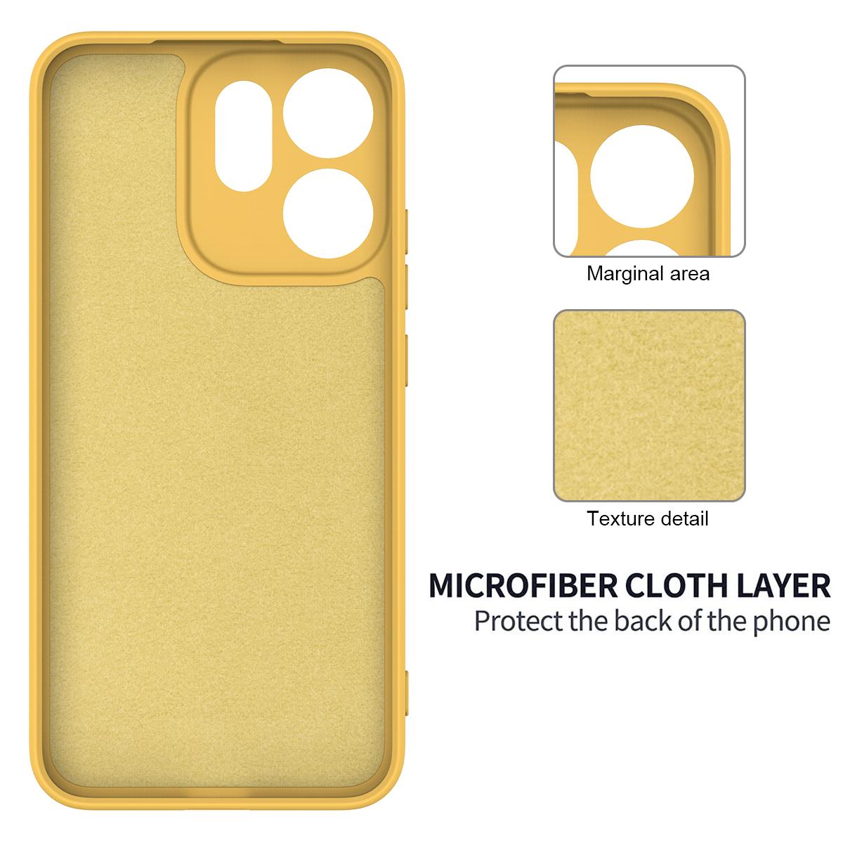 For OPPO Reno16 5G Global Solid Color Liquid Silicone Dropproof Full Coverage Phone Case - Yellow - EDA004760255B
