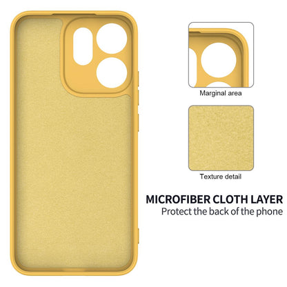 For OPPO Reno16 5G Global Solid Color Liquid Silicone Dropproof Full Coverage Phone Case - Yellow - EDA004760255B