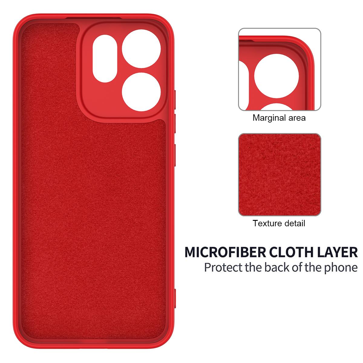 For OPPO Reno16 5G Global Solid Color Liquid Silicone Dropproof Full Coverage Phone Case - Red - EDA004760255C