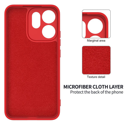 For OPPO Reno16 5G Global Solid Color Liquid Silicone Dropproof Full Coverage Phone Case - Red - EDA004760255C