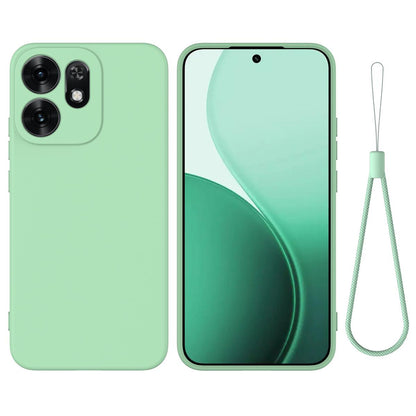 For OPPO Reno16 5G Global Solid Color Liquid Silicone Dropproof Full Coverage Phone Case - Green - EDA004760255D