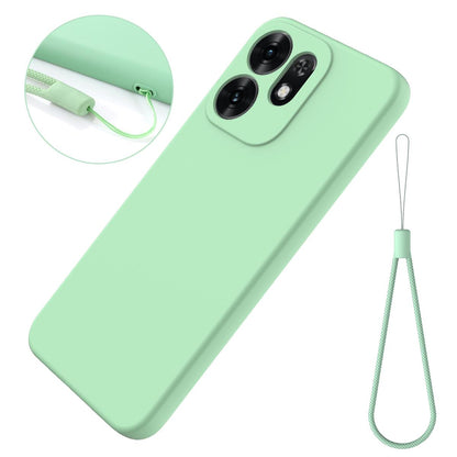 For OPPO Reno16 5G Global Solid Color Liquid Silicone Dropproof Full Coverage Phone Case - Green - EDA004760255D