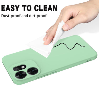For OPPO Reno16 5G Global Solid Color Liquid Silicone Dropproof Full Coverage Phone Case - Green - EDA004760255D