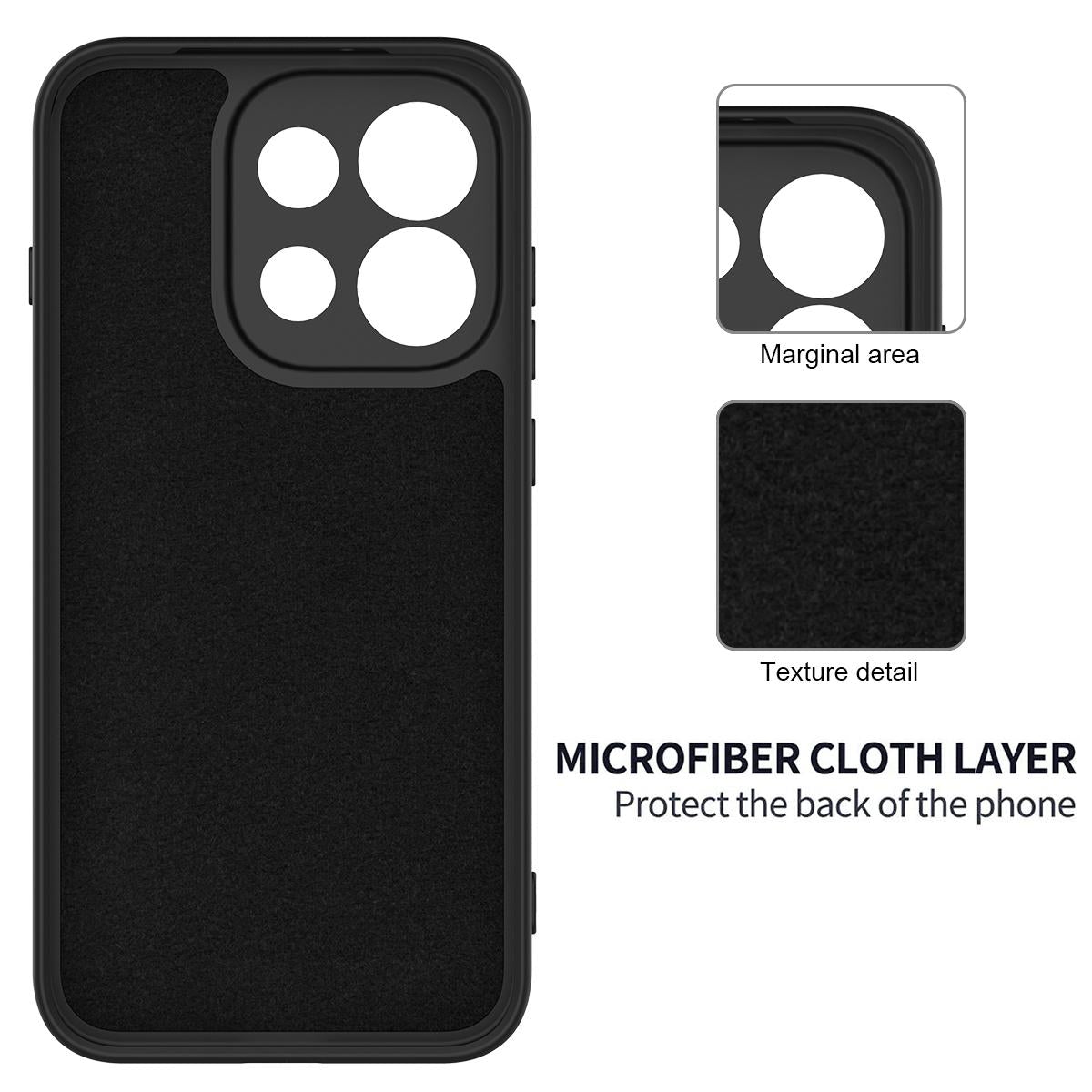 For OPPO Reno16 Pro 5G Global Solid Color Liquid Silicone Dropproof Full Coverage Phone Case - Black - EDA004760256A