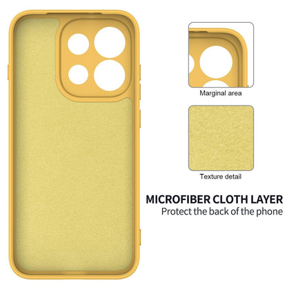 For OPPO Reno16 Pro 5G Global Solid Color Liquid Silicone Dropproof Full Coverage Phone Case - Yellow - EDA004760256B