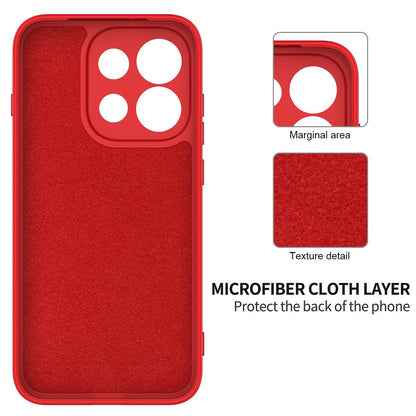 For OPPO Reno16 Pro 5G Global Solid Color Liquid Silicone Dropproof Full Coverage Phone Case - Red - EDA004760256C