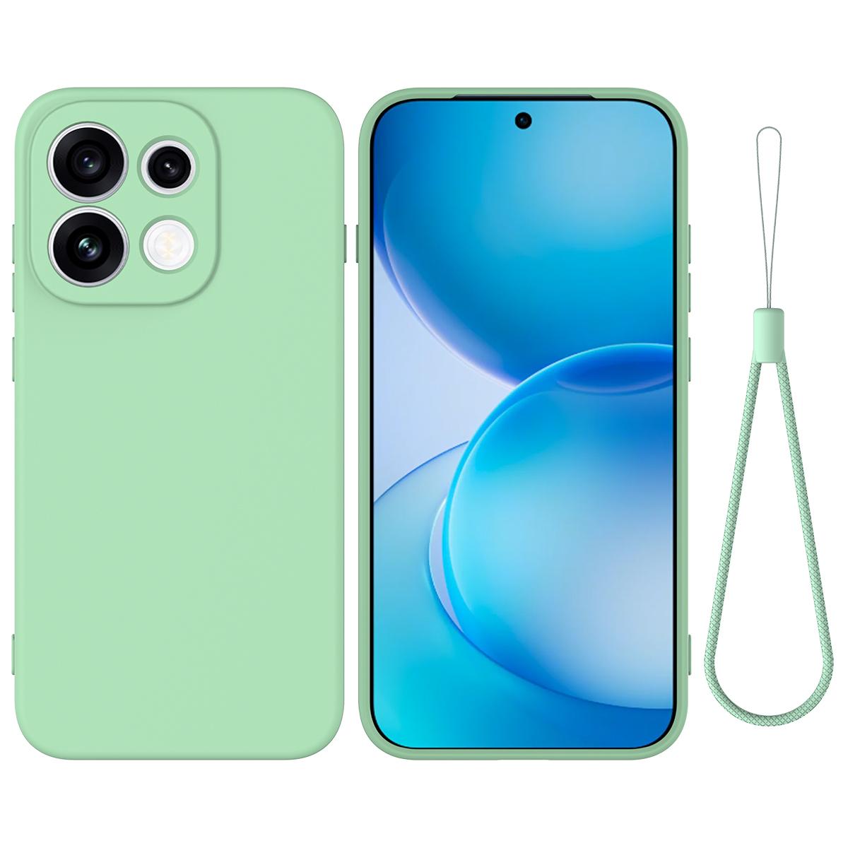 For OPPO Reno16 Pro 5G Global Solid Color Liquid Silicone Dropproof Full Coverage Phone Case - Green - EDA004760256D