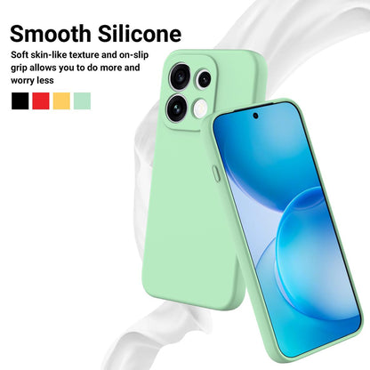 For OPPO Reno16 Pro 5G Global Solid Color Liquid Silicone Dropproof Full Coverage Phone Case - Green - EDA004760256D