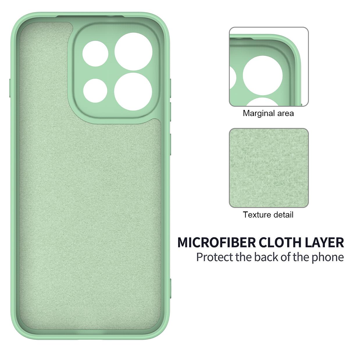 For OPPO Reno16 Pro 5G Global Solid Color Liquid Silicone Dropproof Full Coverage Phone Case - Green - EDA004760256D