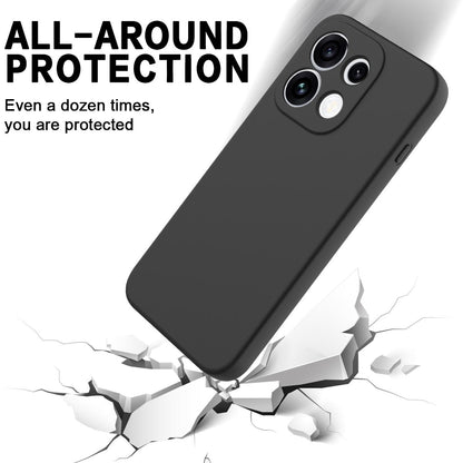 For OPPO Reno16 F / FS / Reno16c 5G Solid Color Liquid Silicone Dropproof Full Coverage Phone Case - Black - EDA004760257A