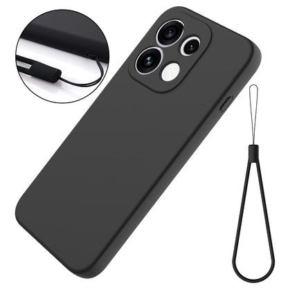 For OPPO Reno16 F / FS / Reno16c 5G Solid Color Liquid Silicone Dropproof Full Coverage Phone Case - Black - EDA004760257A
